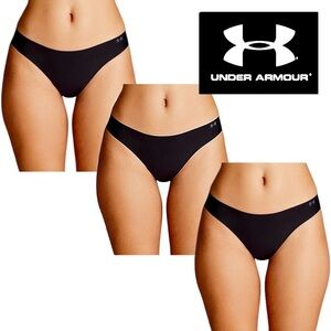 - Under Armour 3-Pk Pure Stretch No Show Thongs SZ XS! NEW!